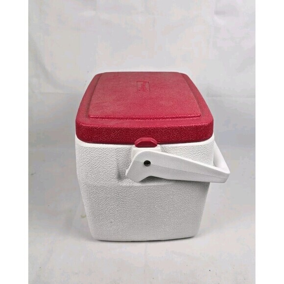 Vintage Coleman Lunch Box Mini Cooler Red & White 5272 - Picture 5 of 13